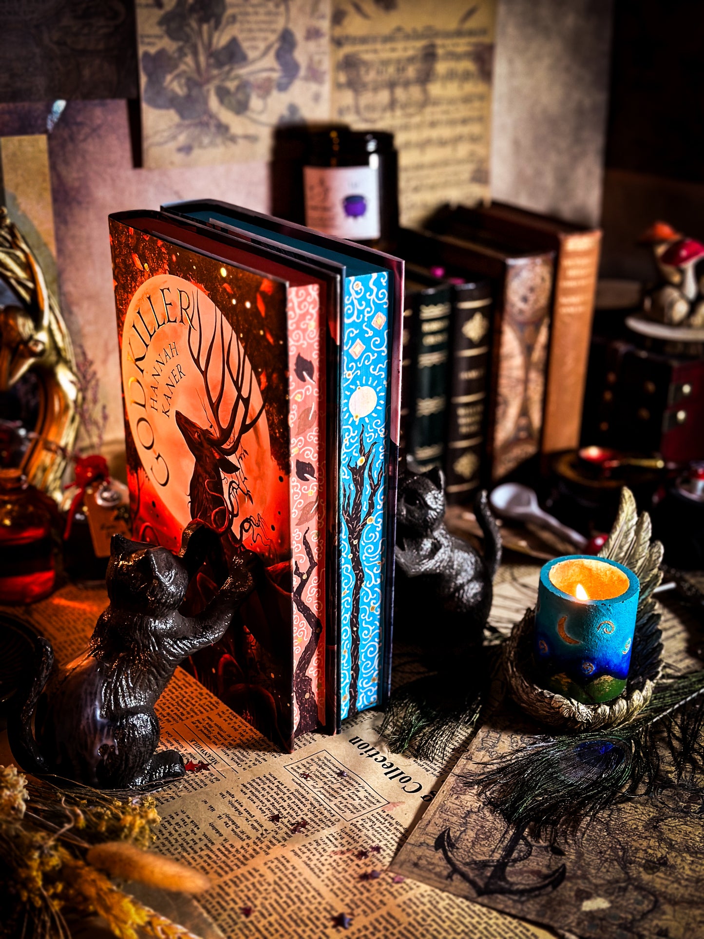 FAITHBREAKER + complete SET HANDPAINTED Book Edges - Special Edition Book - Hannah Kaner (Godkiller, Sunbringer, Faithbreaker)