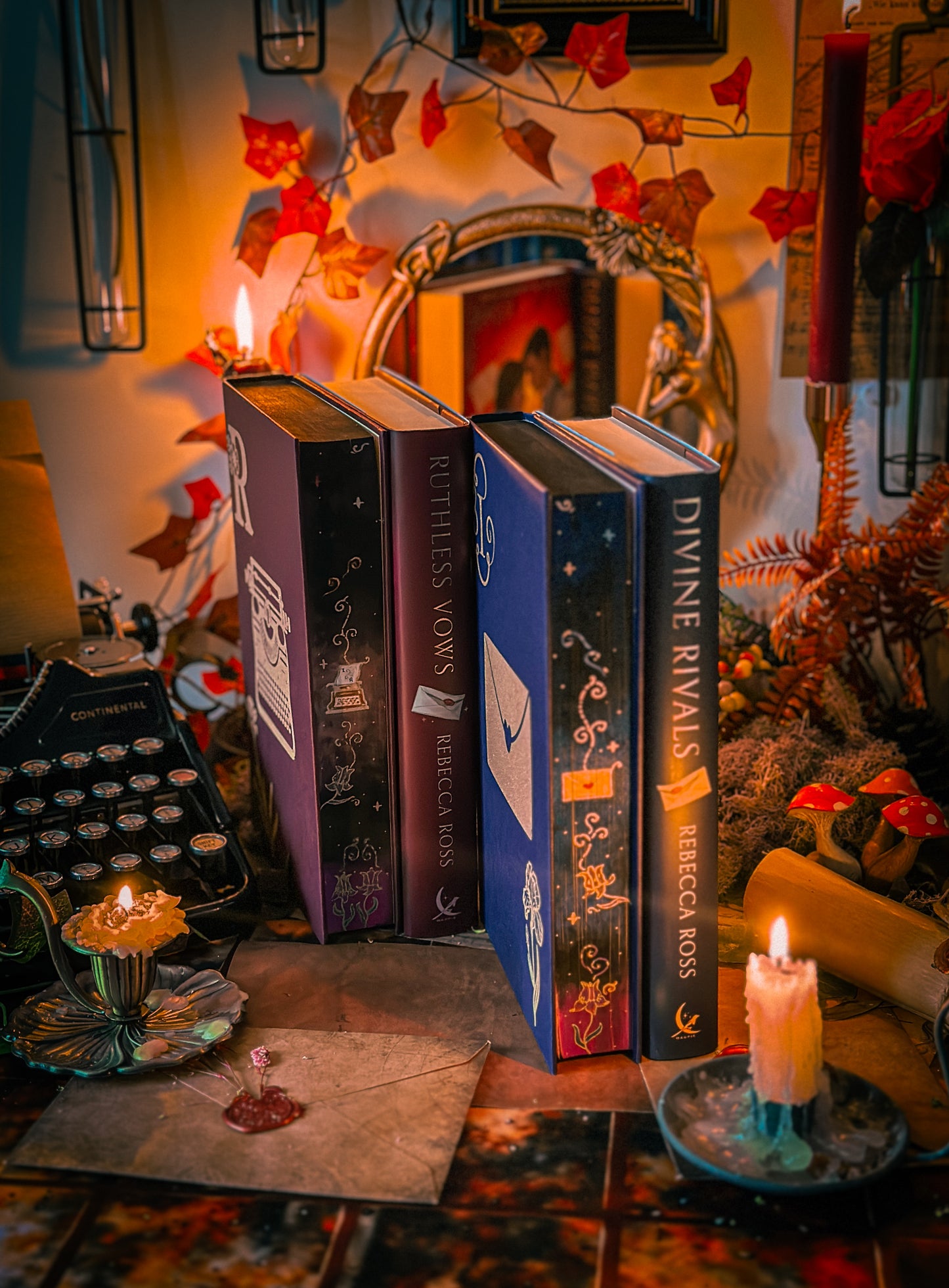 Letters of Enchantment series HANDPAINTED Book Edges - Divine Rivals, Ruthless Vows - Special Edition Books (With VINYL FOILS)