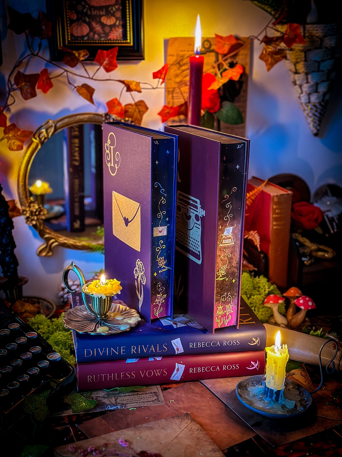 Letters of Enchantment series HANDPAINTED Book Edges - Divine Rivals, Ruthless Vows - Special Edition Books (With VINYL FOILS)