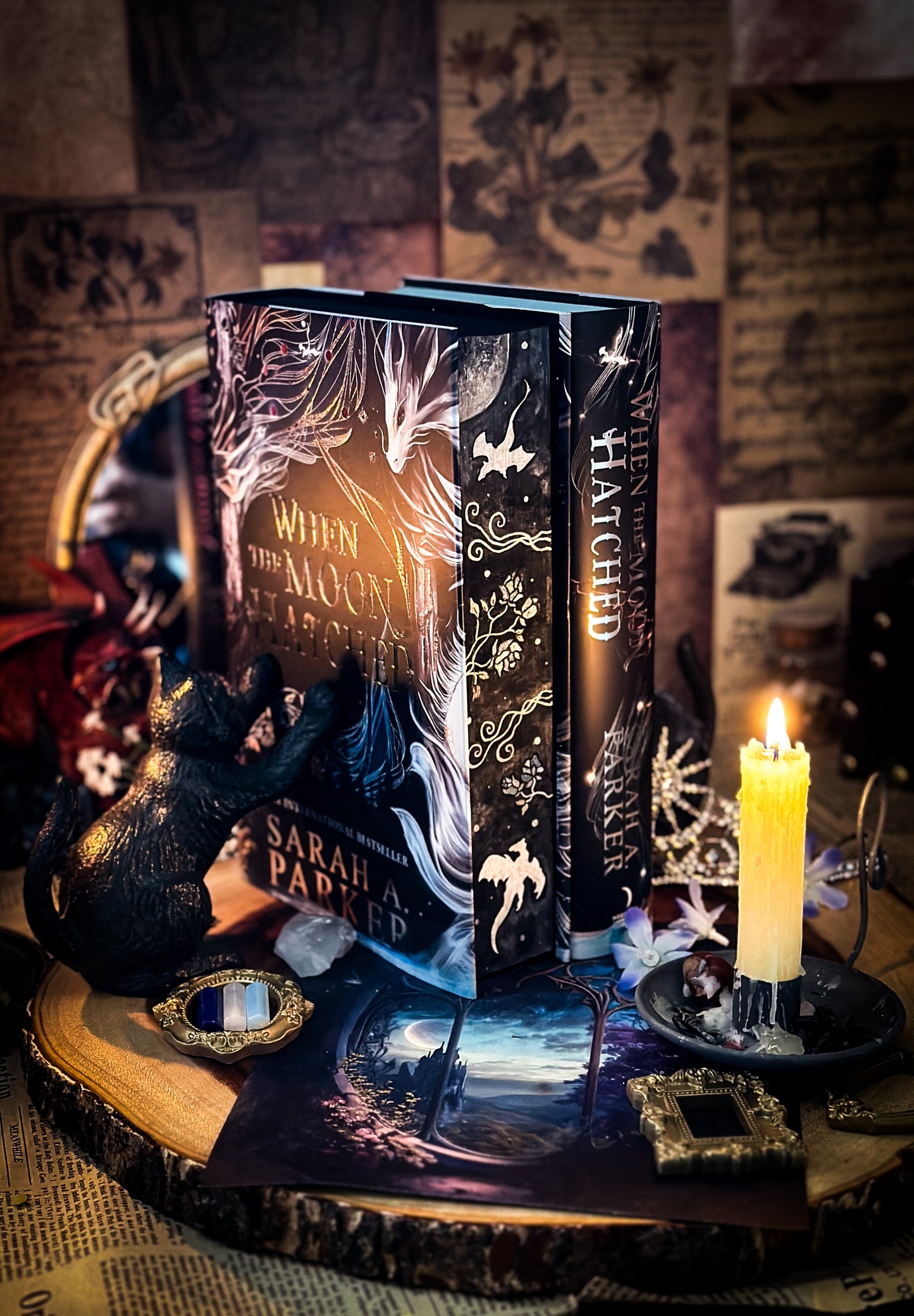 When the Moon Hatched and Ballad of Falling Dragons Hand-Painted Book Edges (UK Edition)