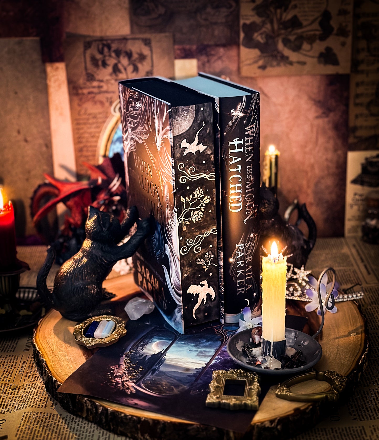 When the Moon Hatched and Ballad of Falling Dragons Hand-Painted Book Edges (UK Edition)