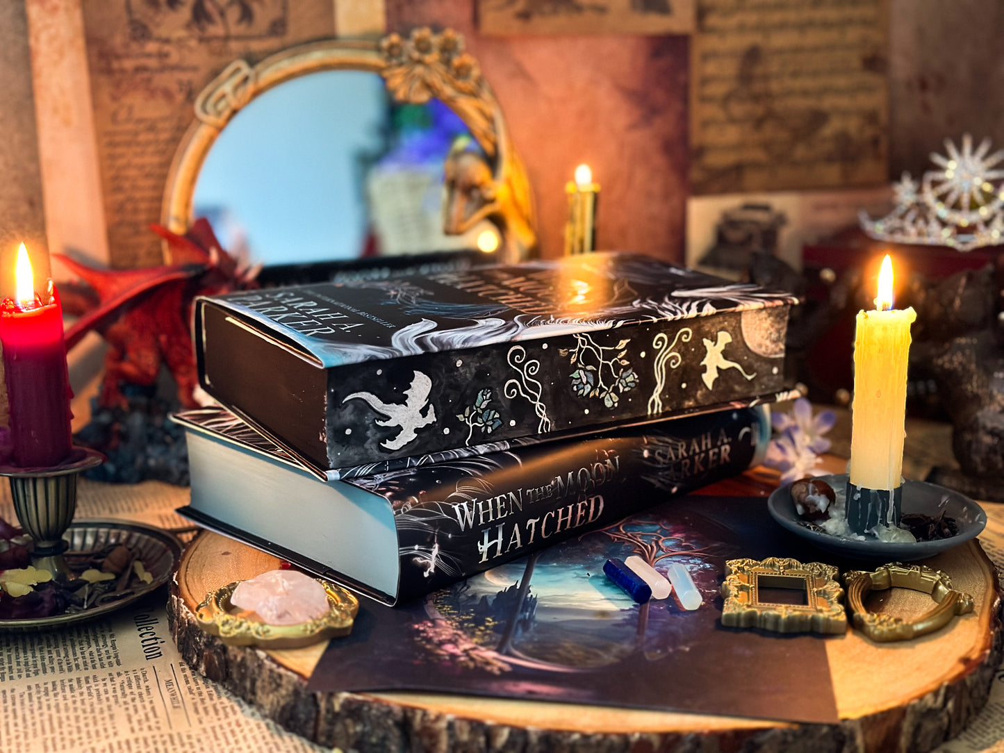 When the Moon Hatched and Ballad of Falling Dragons Hand-Painted Book Edges (UK Edition)