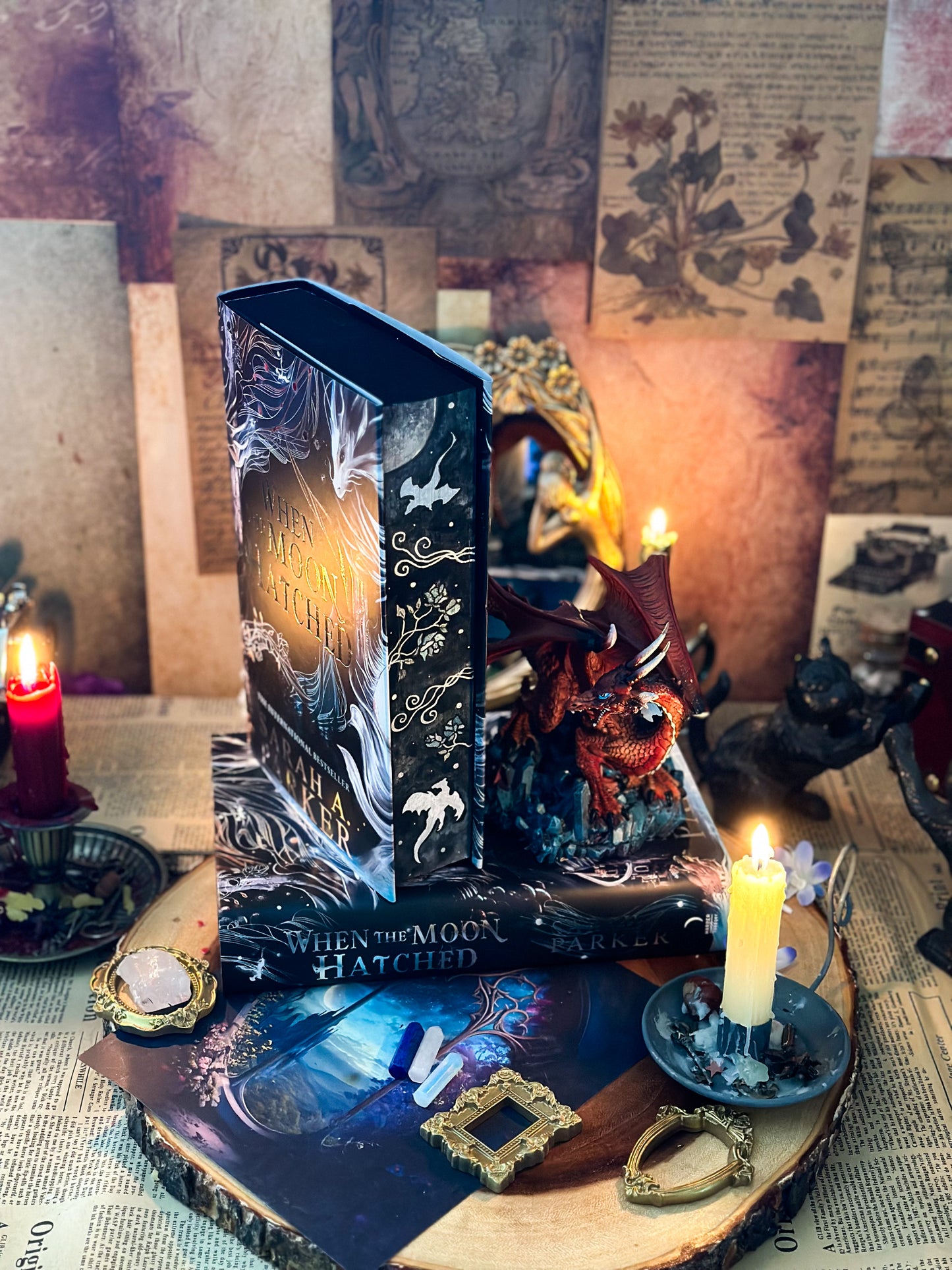 When the Moon Hatched and Ballad of Falling Dragons Hand-Painted Book Edges (UK Edition)