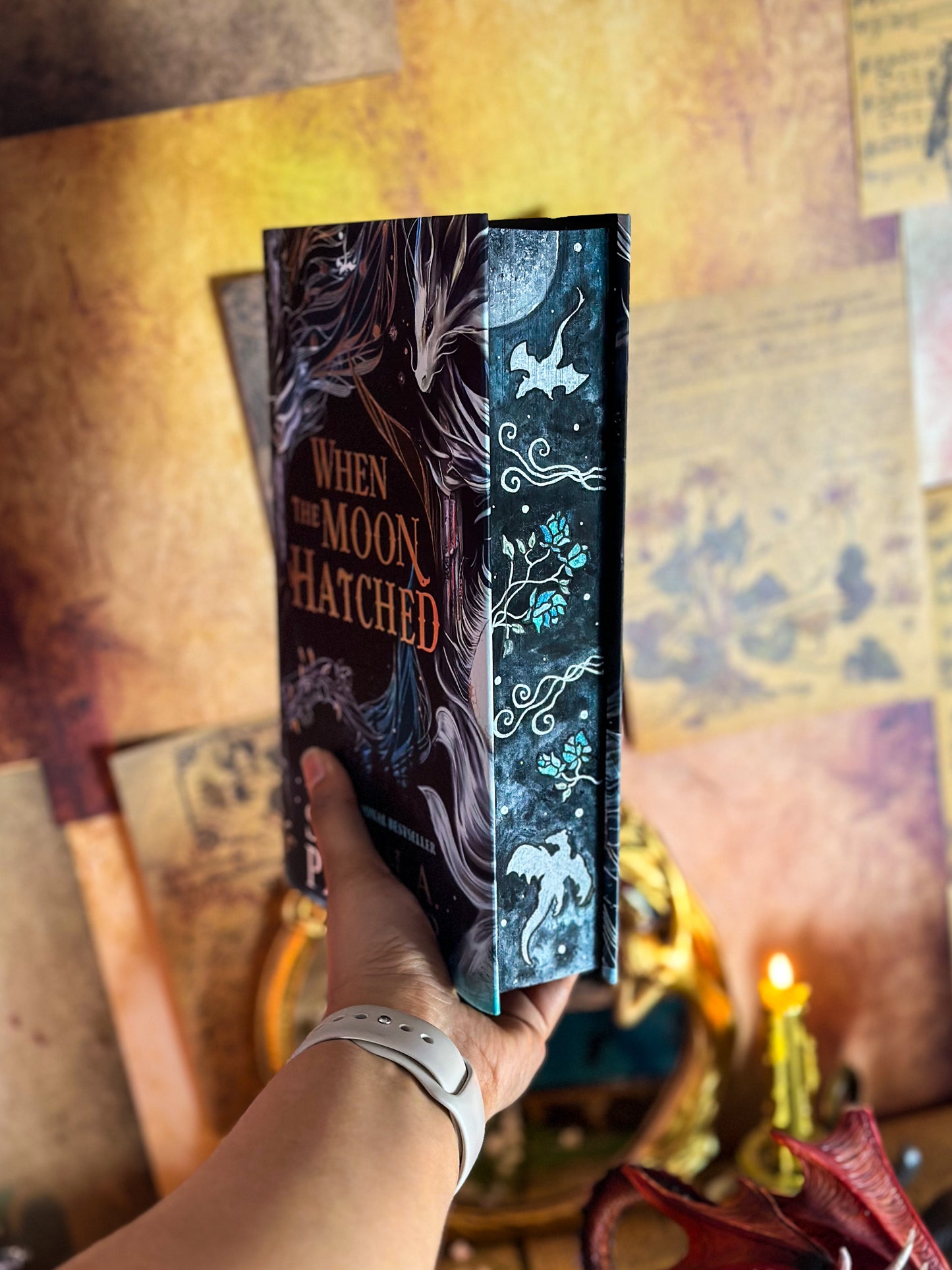 When the Moon Hatched and Ballad of Falling Dragons Hand-Painted Book Edges (UK Edition)