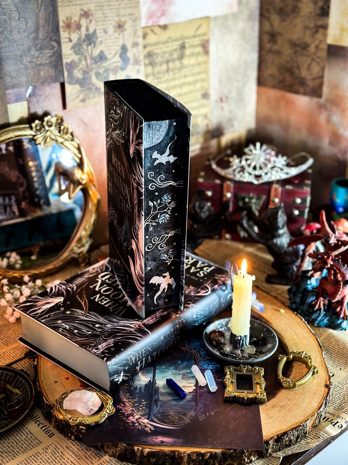 When the Moon Hatched and Ballad of Falling Dragons Hand-Painted Book Edges (UK Edition)