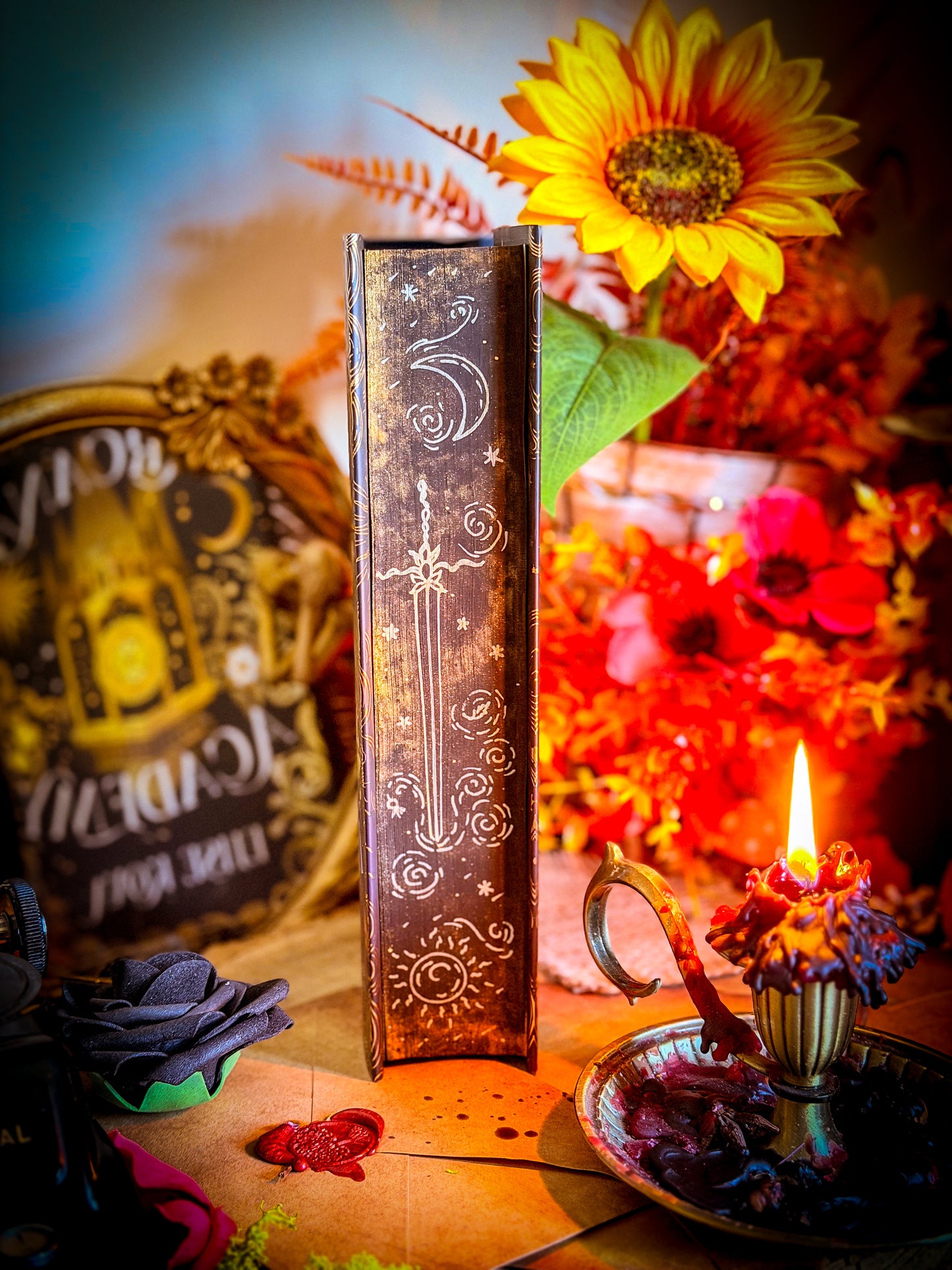 SIGNED Arcana Academy hand-painted book edges - Special Edition Book - Elise Kova