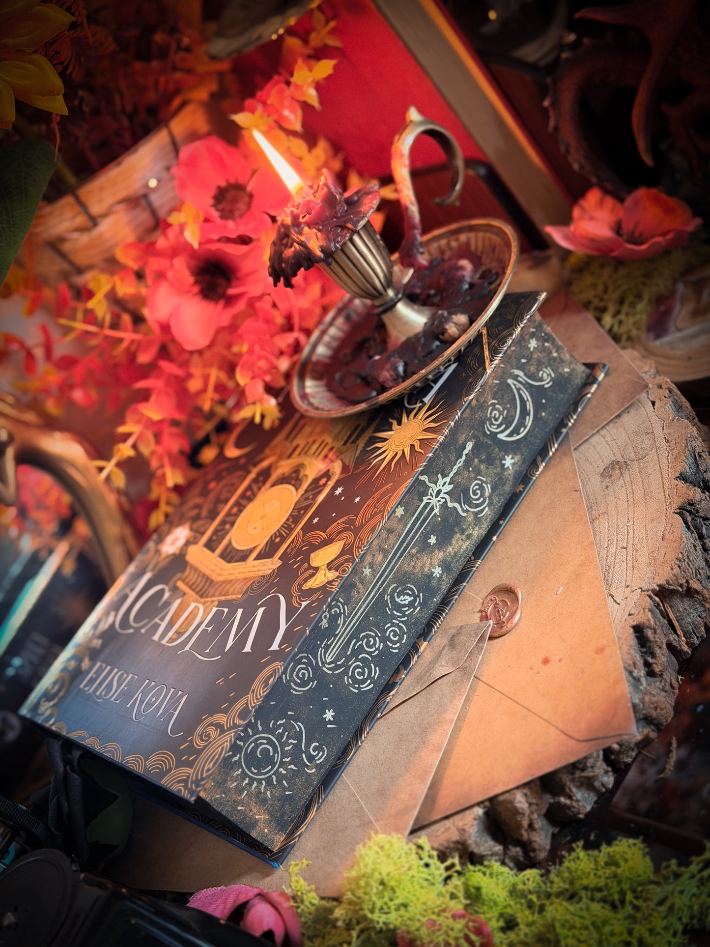 SIGNED Arcana Academy hand-painted book edges - Special Edition Book - Elise Kova