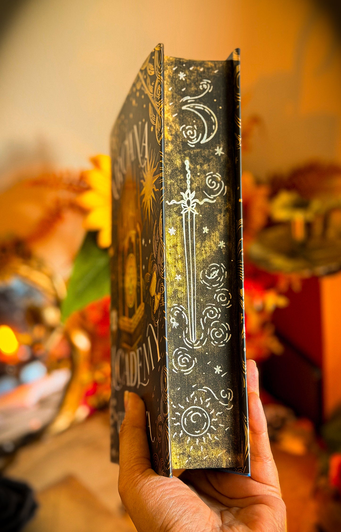 SIGNED Arcana Academy hand-painted book edges - Special Edition Book - Elise Kova