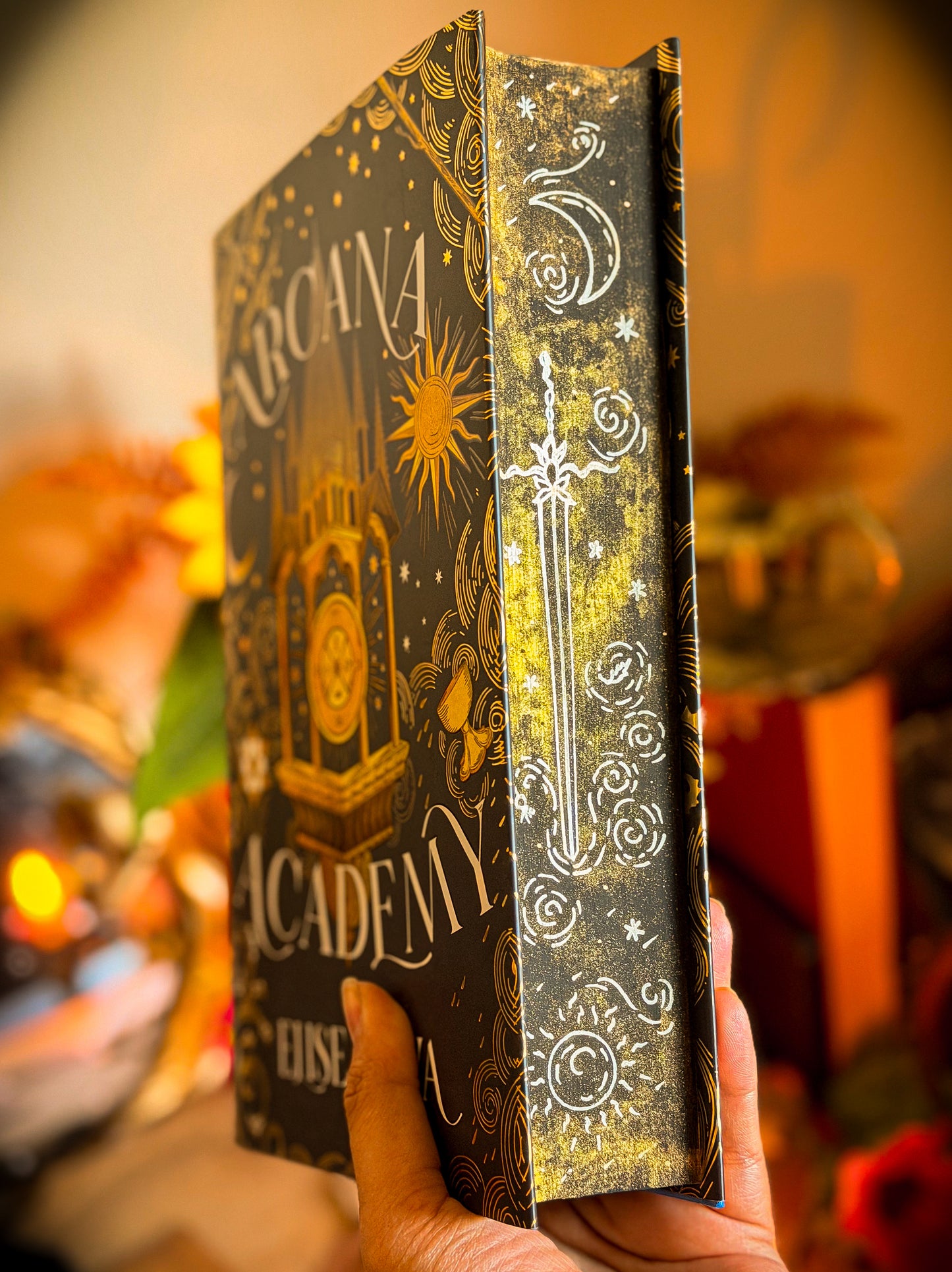 SIGNED Arcana Academy hand-painted book edges - Special Edition Book - Elise Kova