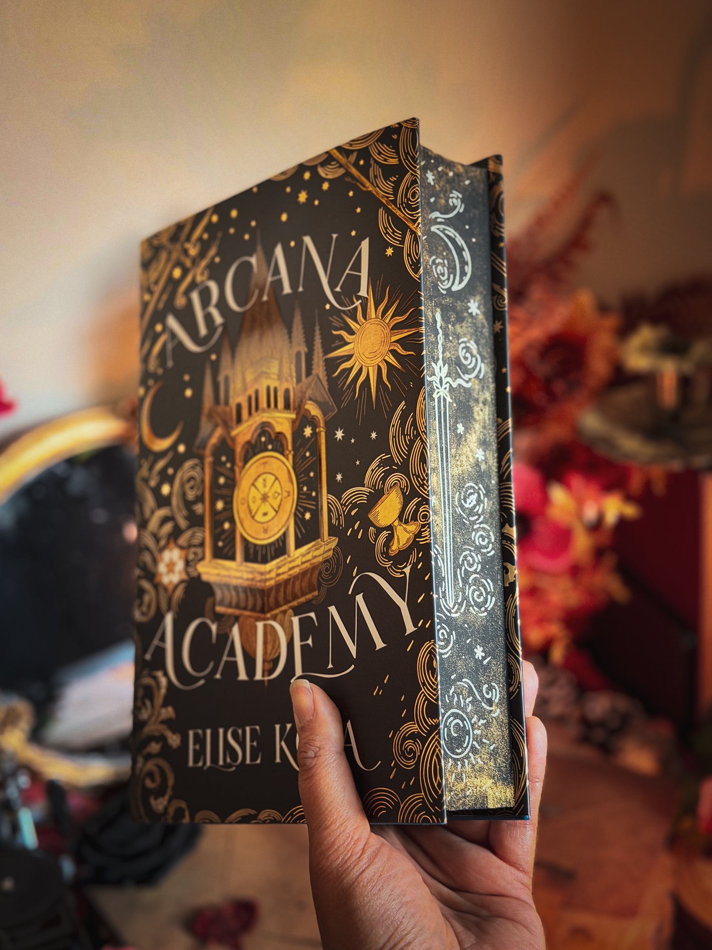 SIGNED Arcana Academy hand-painted book edges - Special Edition Book - Elise Kova