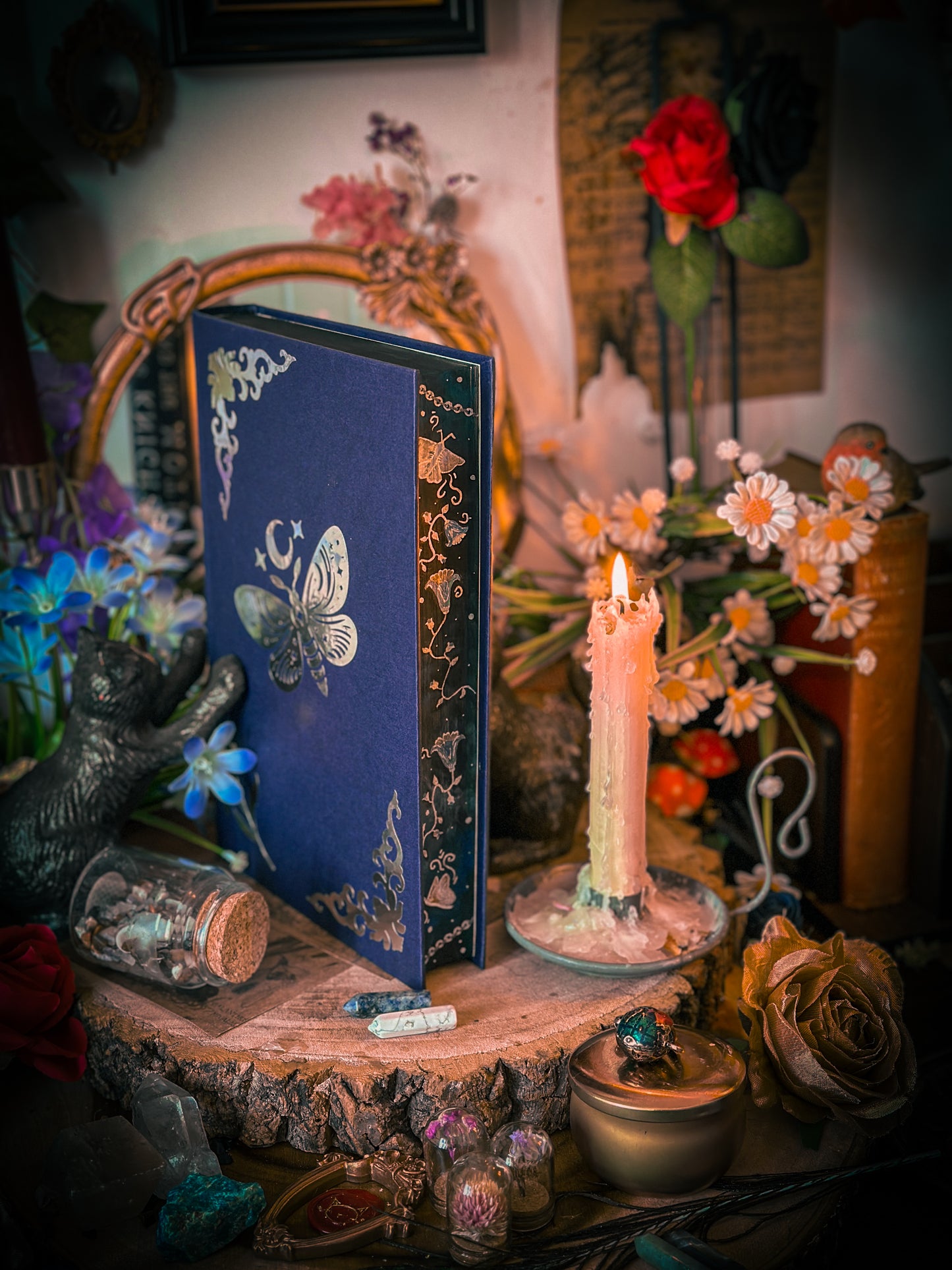 The Knight and the Moth HANDPAINTED BOOK EDGES (vinyl sticker foil undercover)- Rachel Gillig Books - Special Edition Book