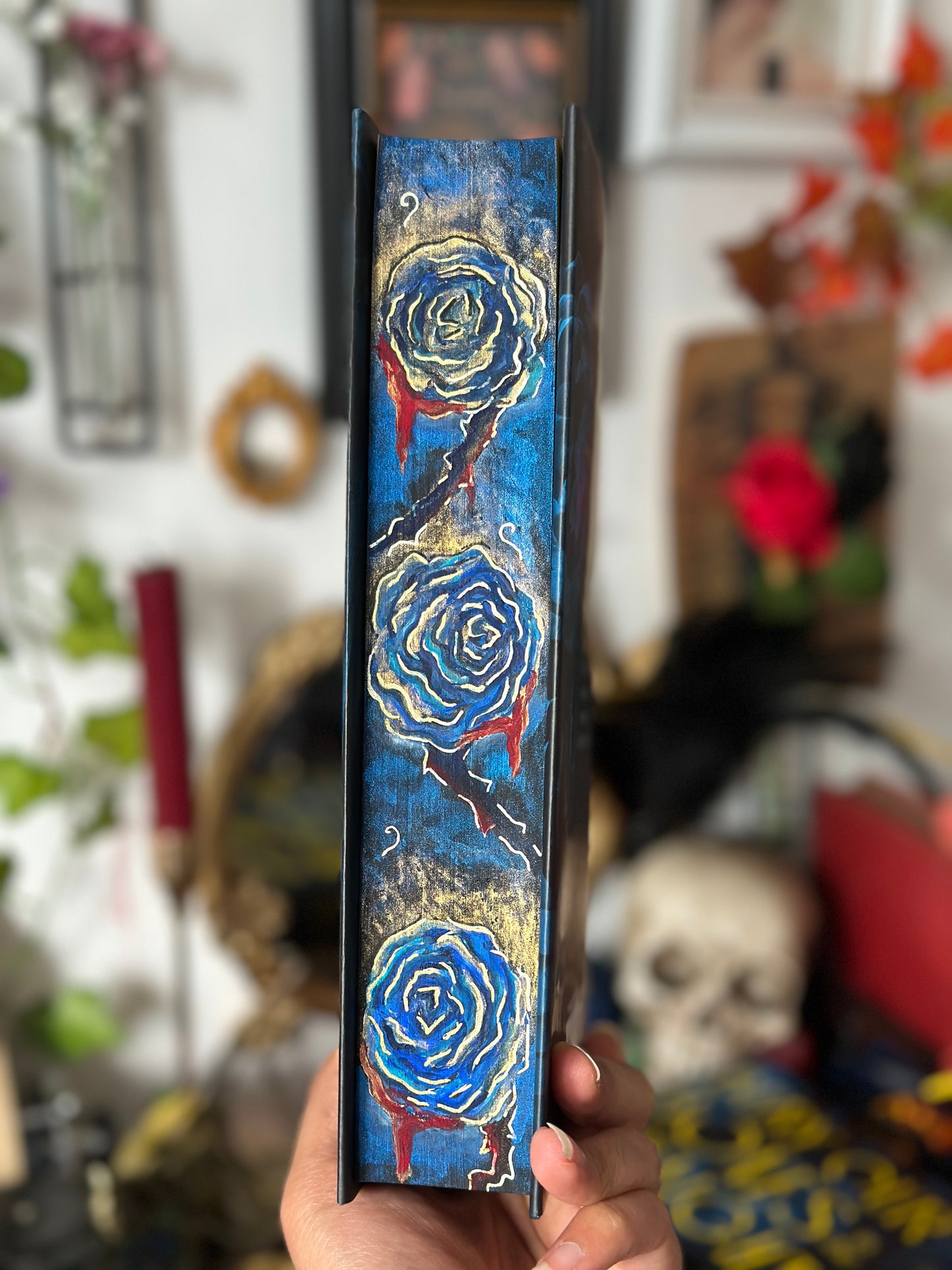 SIGNED Bury Our Bones in the Midnight Soil by V.E Schwab – PAINTED Book Edge + Vinyl foil undercover | Foreedge Painting Collector Edition