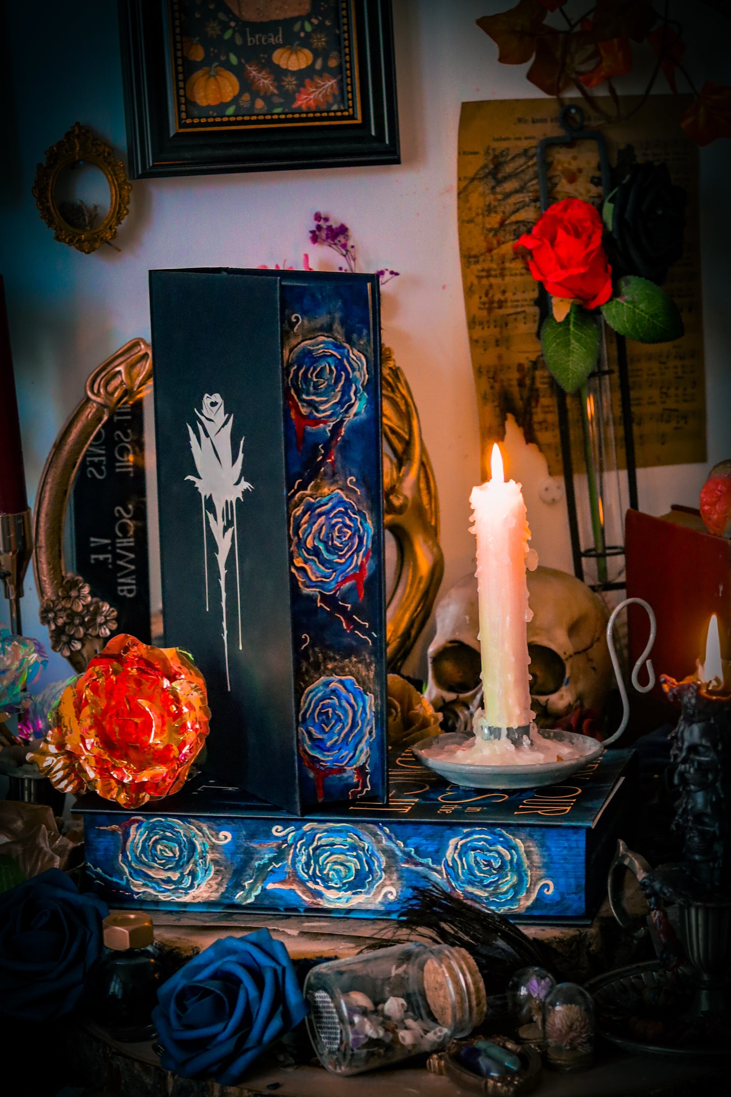 SIGNED Bury Our Bones in the Midnight Soil by V.E Schwab – PAINTED Book Edge + Vinyl foil undercover | Foreedge Painting Collector Edition