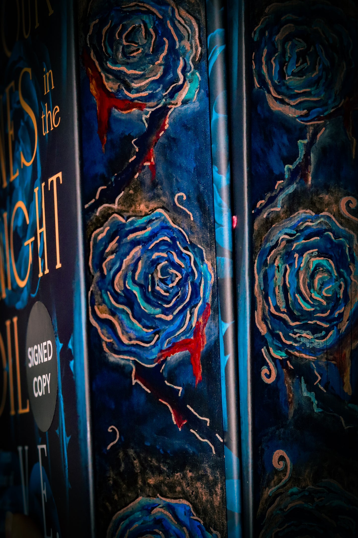SIGNED Bury Our Bones in the Midnight Soil by V.E Schwab – PAINTED Book Edge + Vinyl foil undercover | Foreedge Painting Collector Edition