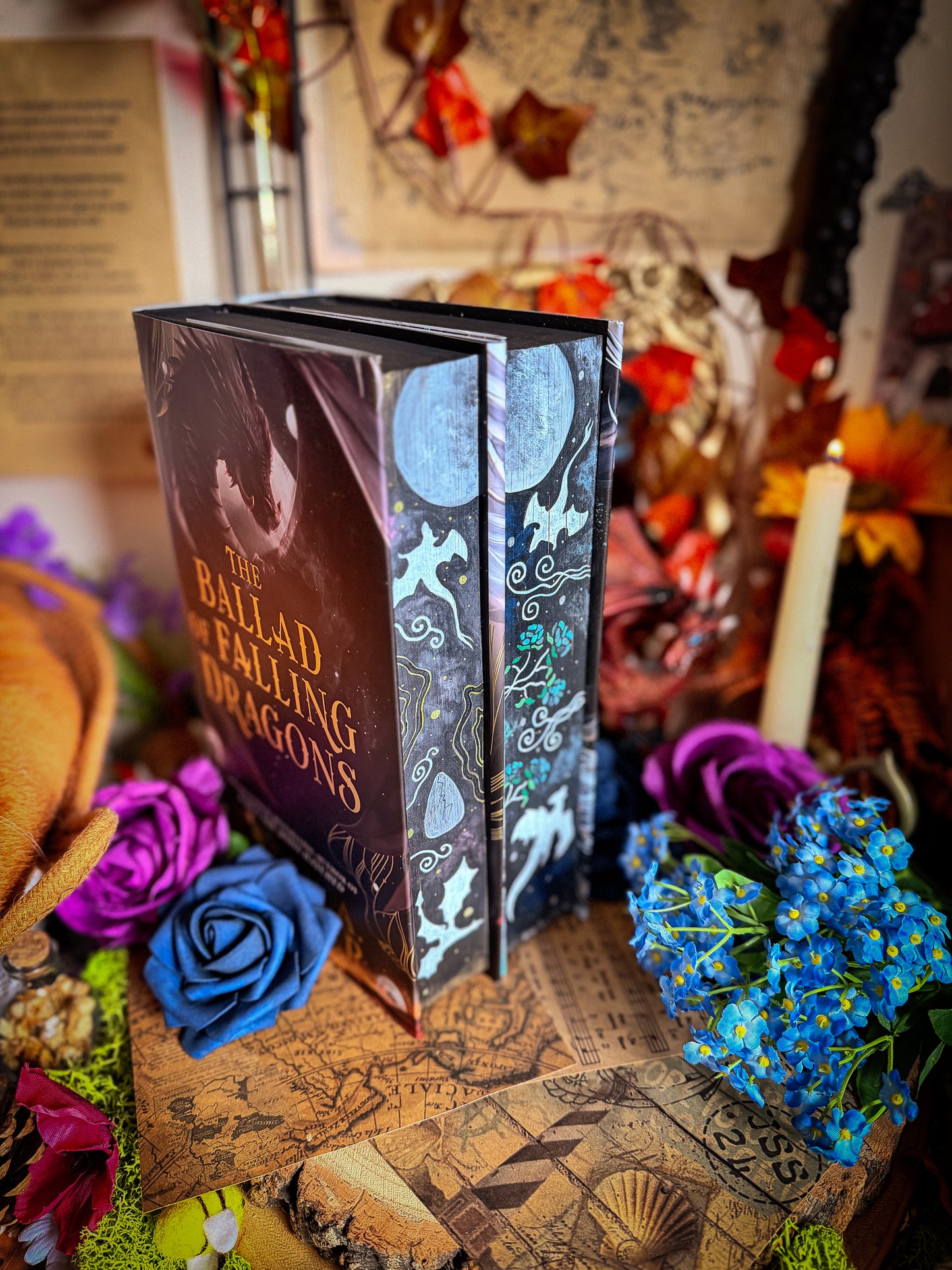 When the Moon Hatched and Ballad of Falling Dragons Hand-Painted Book Edges (UK Edition)