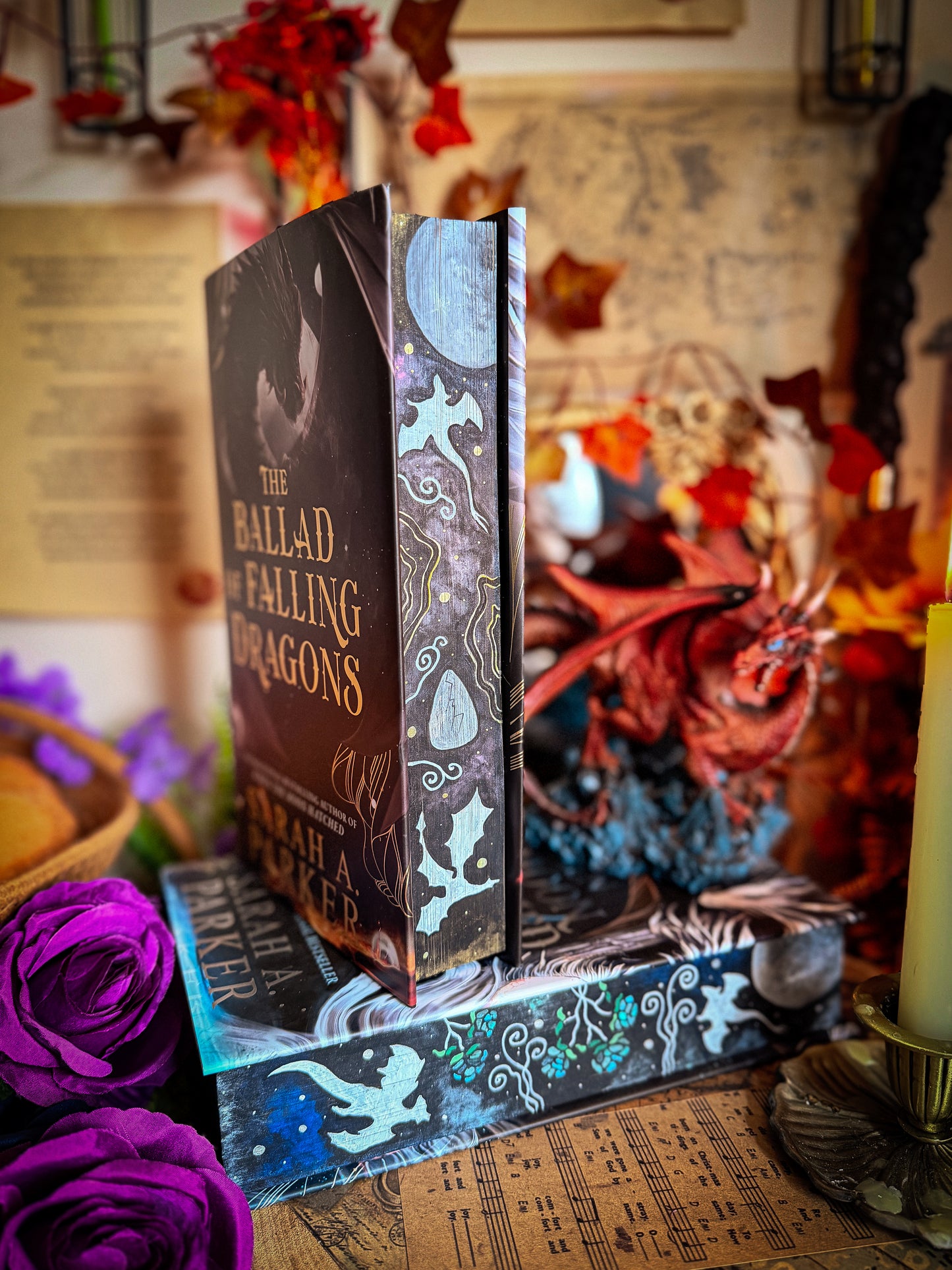 When the Moon Hatched and Ballad of Falling Dragons Hand-Painted Book Edges (UK Edition)