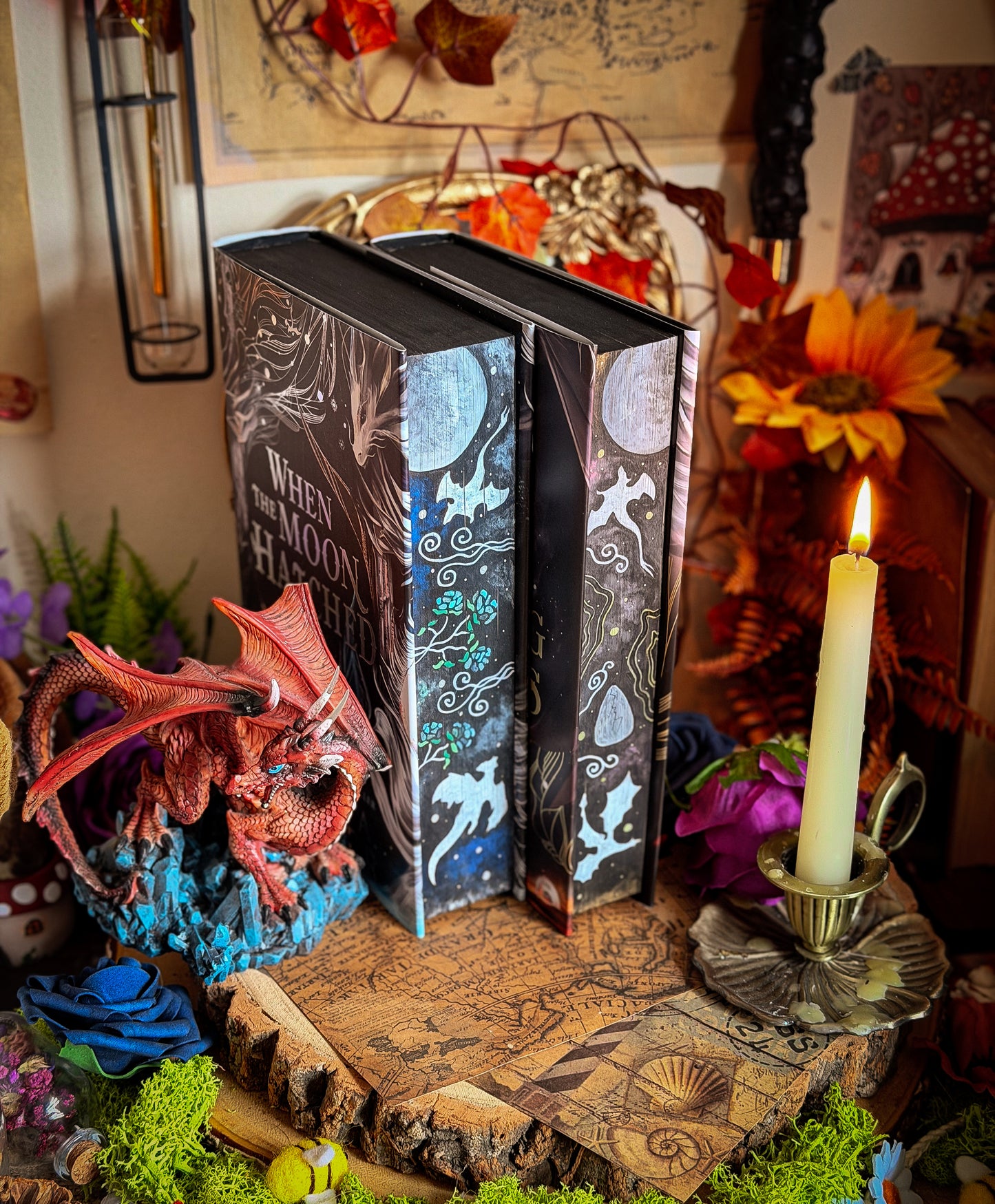 When the Moon Hatched and Ballad of Falling Dragons Hand-Painted Book Edges (UK Edition)