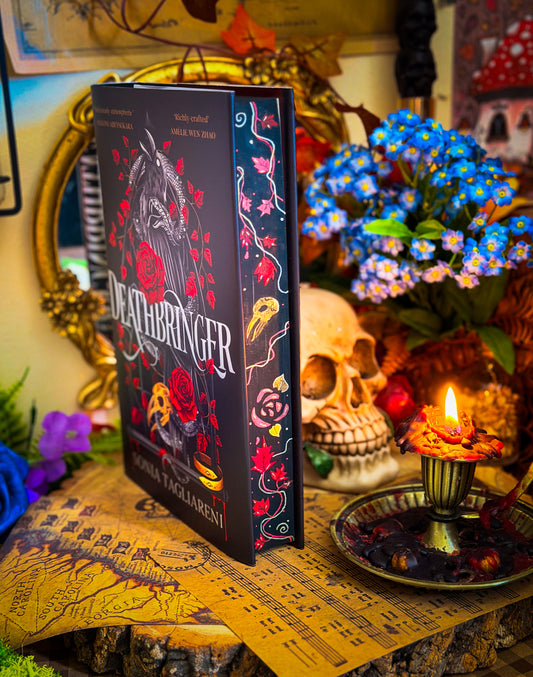 DEATHBRINGER hand-painted book edges - Sonia Tagliareni Book