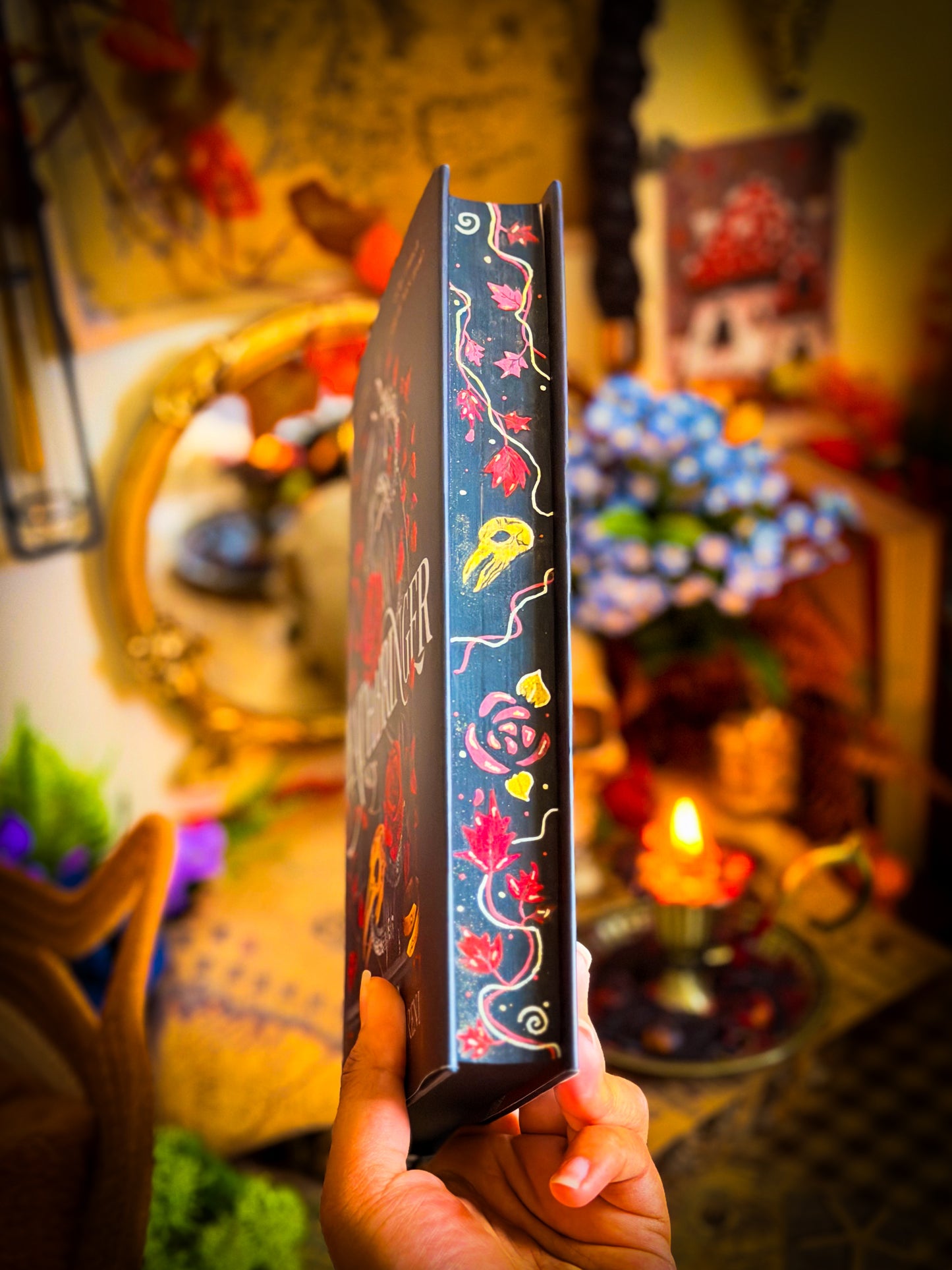 DEATHBRINGER hand-painted book edges - Sonia Tagliareni Book