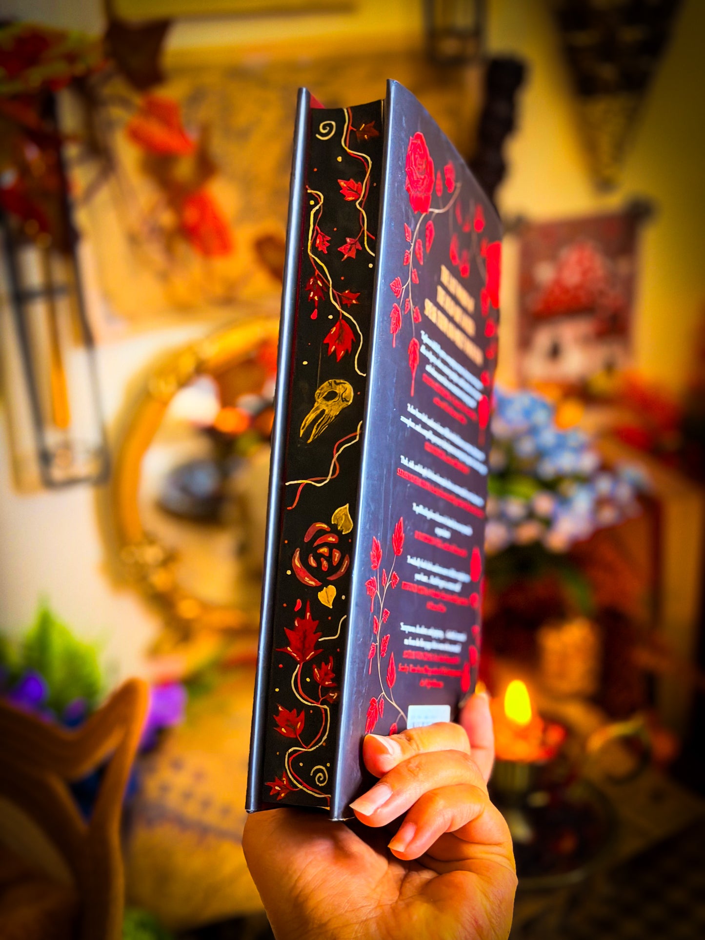 DEATHBRINGER hand-painted book edges - Sonia Tagliareni Book