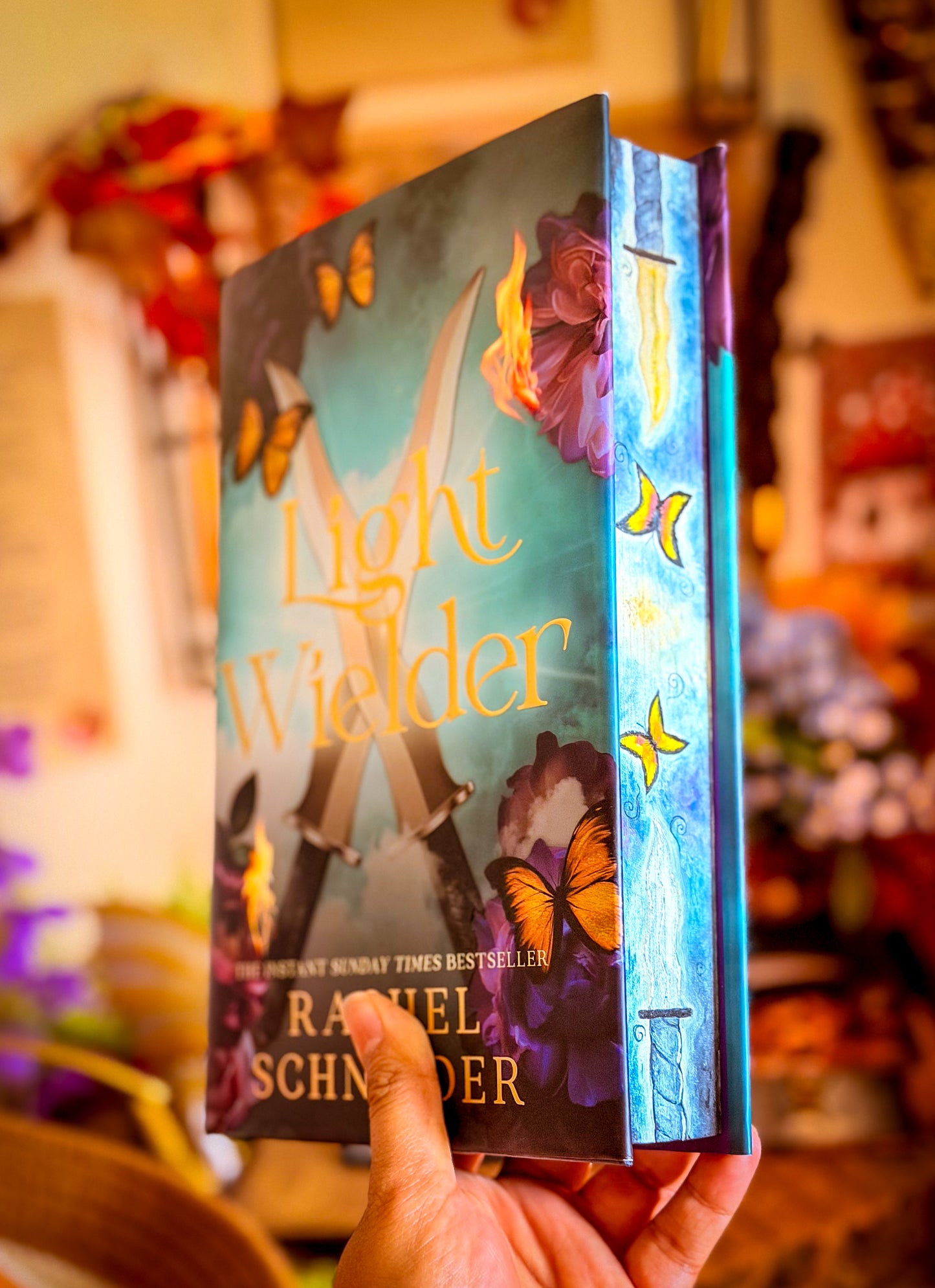 Metal Slinger & Light Wielder by Rachel Schneider HANDPAINTED BOOK EDGES
