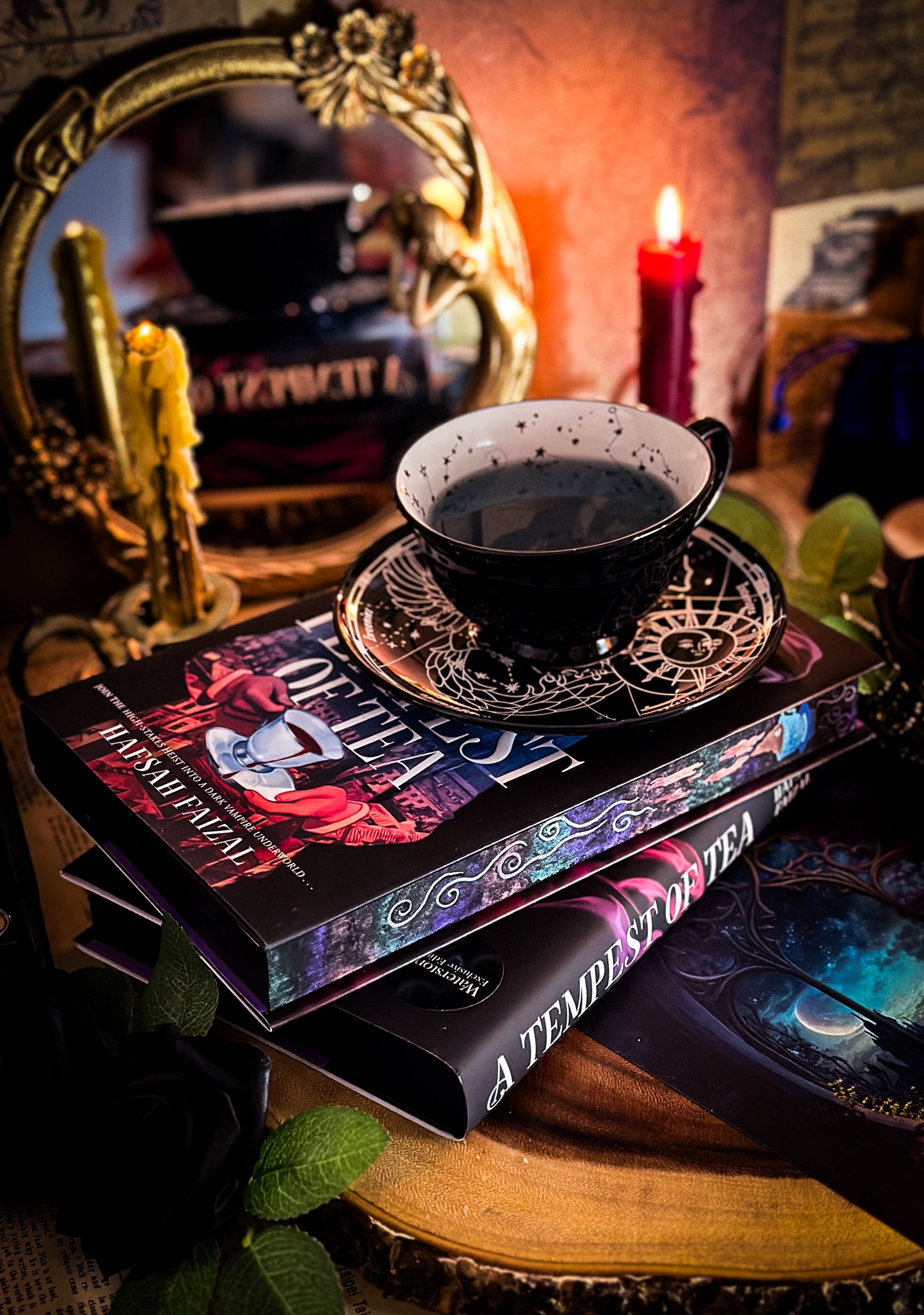 A Tempest of Tea Hand-painted Book Edges