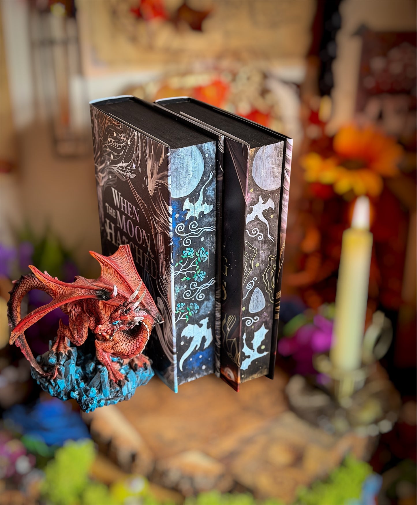 When the Moon Hatched and Ballad of Falling Dragons Hand-Painted Book Edges (UK Edition)